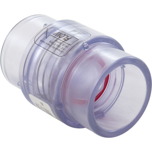 Magic Plastics Clear Check Valve 0830-15C Spigot Connection Detail