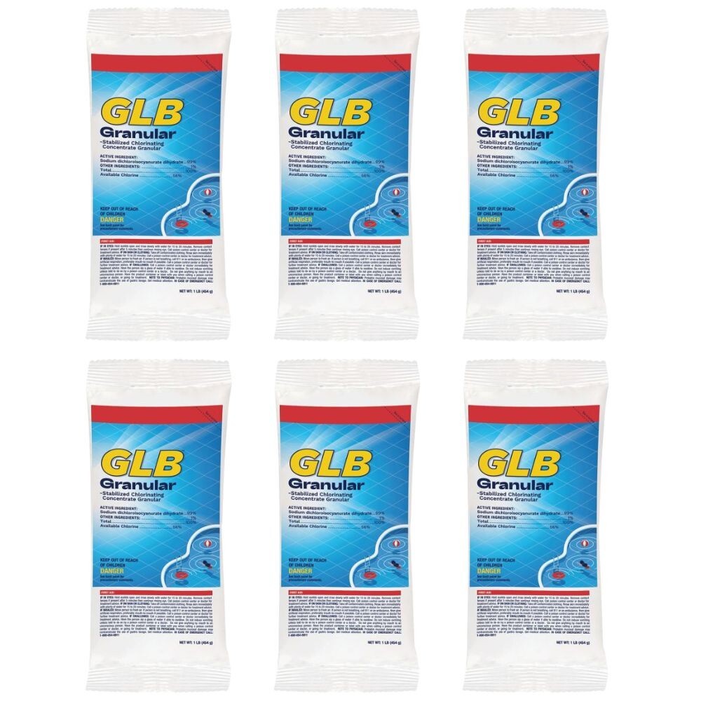 GLB Granular Chlorine Sanitizer 1 lb 71001A Back Label