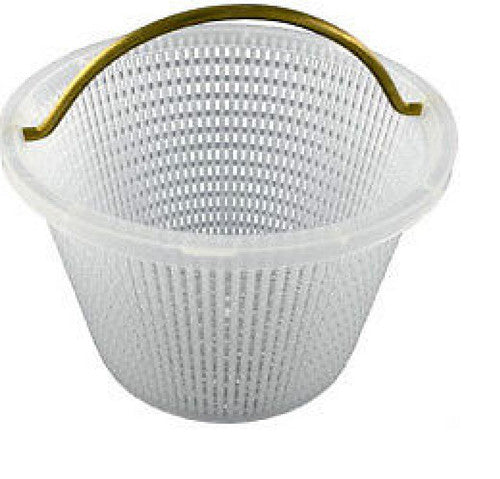 Pentair 516112Z Bermuda pool skimmer replacement basket showing handle attachment
