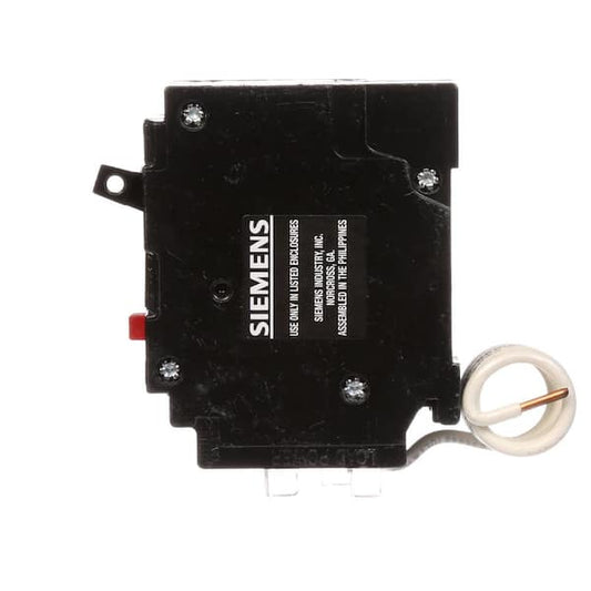 Siemens 1 Pole 15 Amp GFCI Circuit Breaker | Plug-On Neutral Circuit Breaker | Black | QF115