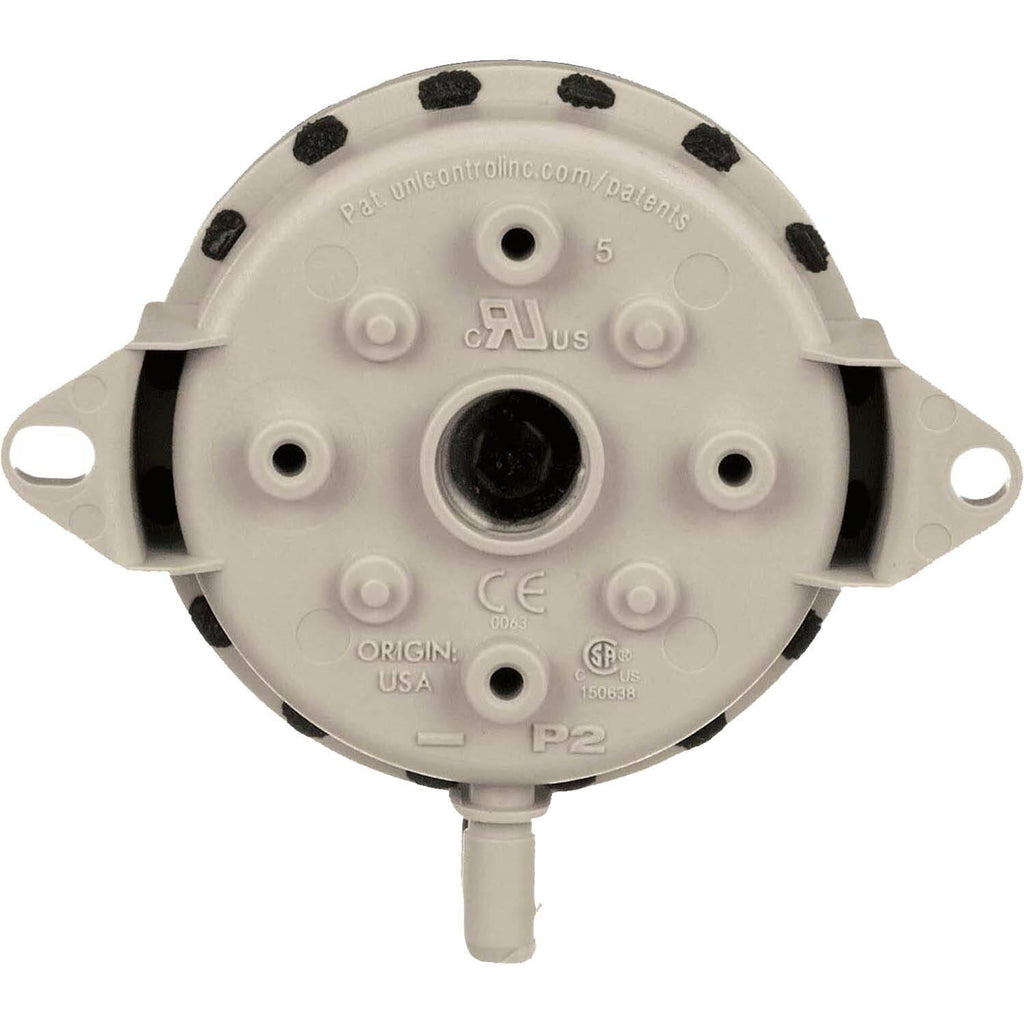 Raypak 010355F heater pressure switch close-up with wiring connections